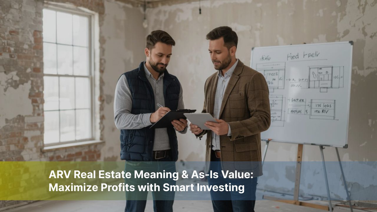 Investor analyzing ARV and as-is property value for real estate deal