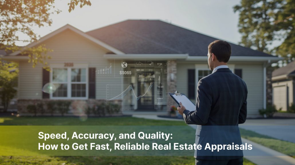Real estate appraiser conducting a home valuation inspection