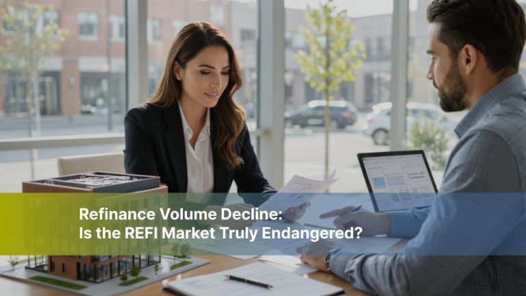 Refinance volume decline due to rising mortgage rates