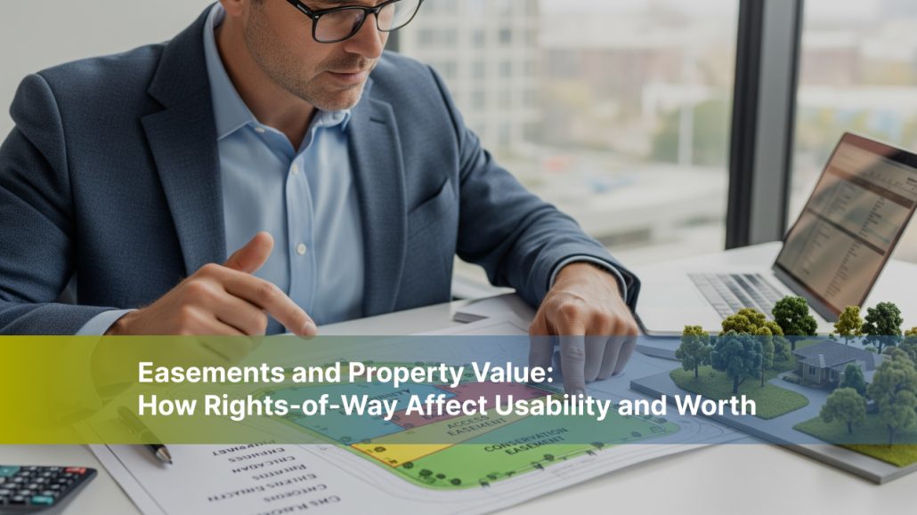 Diagram illustrating the impact of easements on property value