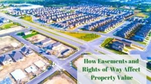 Diagram illustrating the impact of easements on property valuec