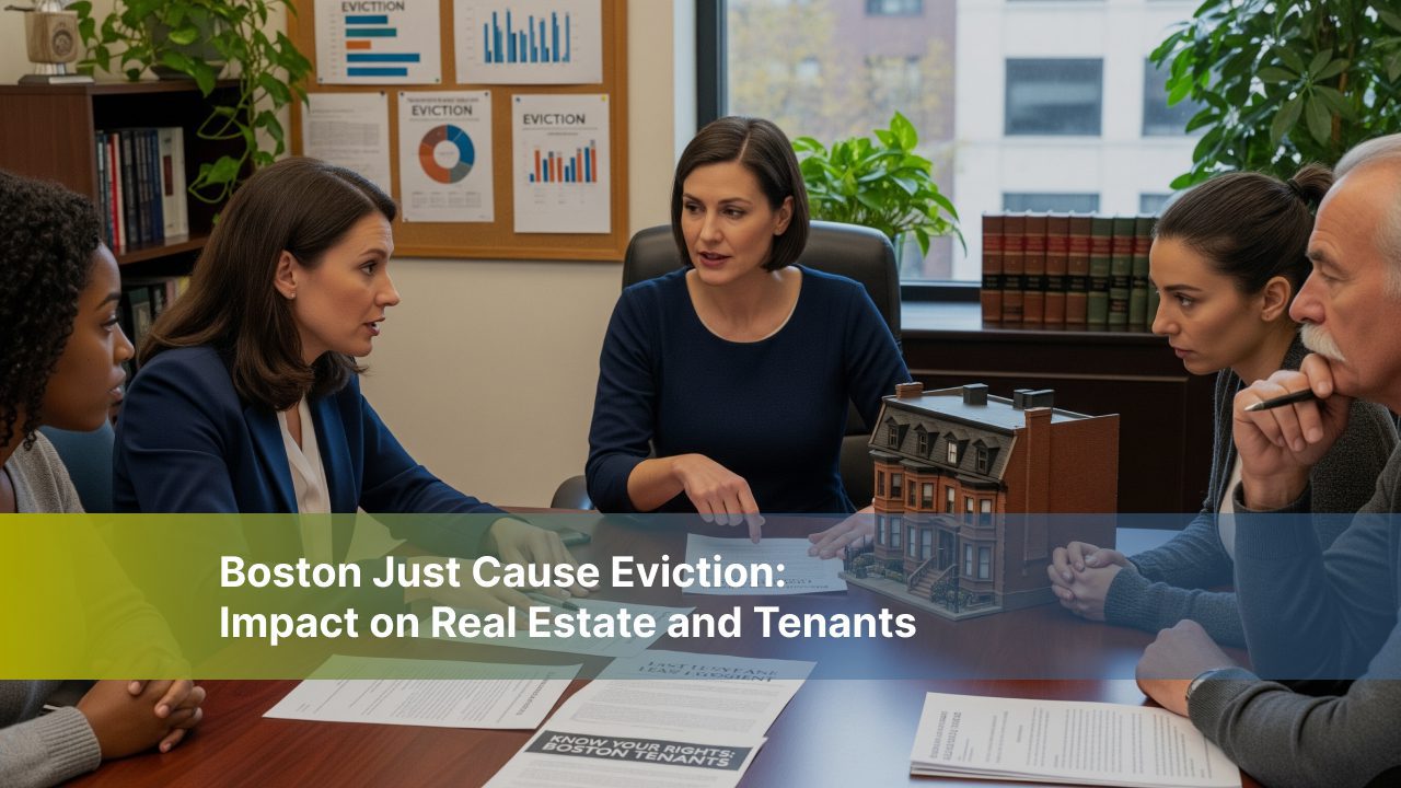 Boston skyline with rental properties affected by eviction legislation